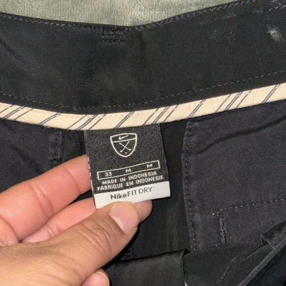 Nike Dri-Fit Shorts Men’s 33 Medium Black Logo Embroidered Tennis Short - Picture 4 of 10